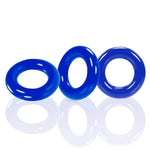 Willy Rings 3-Pack Cockrings - Police Blue Default Title