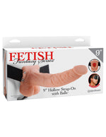 Fetish Fantasy Series 9 Inch Hollow Strap-on With Balls - Flesh Default Title