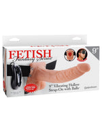 Fetish Fantasy Series 9 Inch Vibrating Hollow Strap-on With Balls - Flesh Default Title