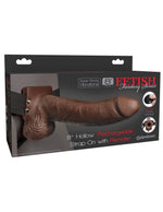 Fetish Fantasy Series 8" Hollow Rechargeable Strap-on With Remote - Brown Default Title
