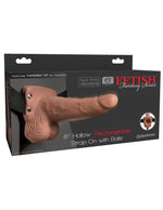 Fetish Fantasy Series 6" Hollow Rechargeable Strap-on With Balls - Tan Default Title