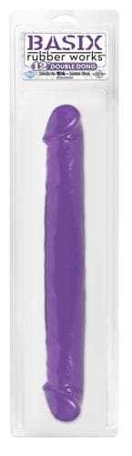 Basix Rubber Works 12 Inch Double Dong - Purple Default Title