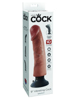 King Cock 9" Vibrating Cock - Tan Default Title