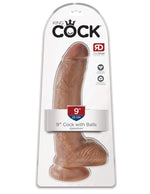 King Cock 9" Cock With Balls - Tan Default Title