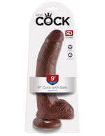 King Cock 9-Inch Cock With Balls - Brown Default Title