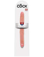 King Cock 12 Inch Slim Double Dildo - Flesh Default Title
