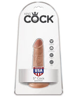 King Cock 5" Cock - Tan Default Title