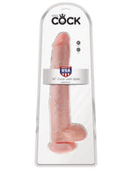King Cock 14" Cock With Balls - Light Default Title