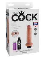 King Cock 6" Squirting Cock - Flesh Default Title