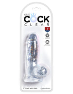 King Cock Clear 5" Cock With Balls Default Title