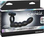 Fantasy C-Ringz Posable Partner Double Penetrator - Black Default Title