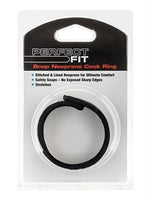 Snap Neoprene Cockring - Black Default Title