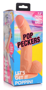 Pop Pecker 7.5 Inch Dildo With Balls - Light Default Title