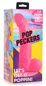 Pop Pecker 7.5 Inch Dildo With Balls - Pink Default Title
