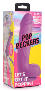 Pop Pecker 8.25 Inch Dildo With Balls - Purple Default Title