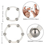 Steel Beaded Silicone Ring Set Default Title