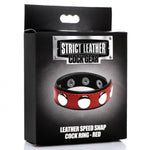 Cock Gear Leather Speed Snap Cock Ring - Red Default Title