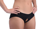 Lace Envy Black Crotchless Panty Harness - S-m Default Title