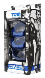 Tom of Finland 3 Pieces Silicone Cock Ring Set Default Title