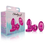 Cheeky Charms - Rechargeable Vibrating Metal Butt Plug With Remote Control - Pink - Small - Preorder Only Default Title