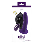 Diki Rechargeable Vibrating Dildo With Harness - Deep Purple Default Title
