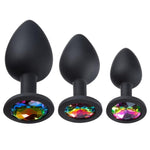 Cloud 9 Novelties Gems Silicone Anal Plug - Includes Small, Med & Large Size Default Title