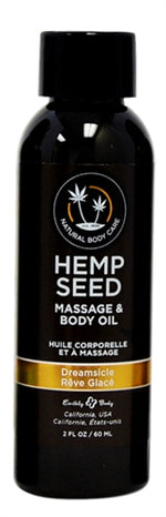 Earthly Body Hemp Seed Massage and Body Oil - Dreamsicle 2 Fl. Oz./ 60ml — intimate product at Stuffgoodies