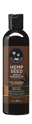 Earthly Body Hemp Seed Massage and Body Oil - Dreamsicle - 8 Fl. Oz./ 237ml — intimate product at Stuffgoodies