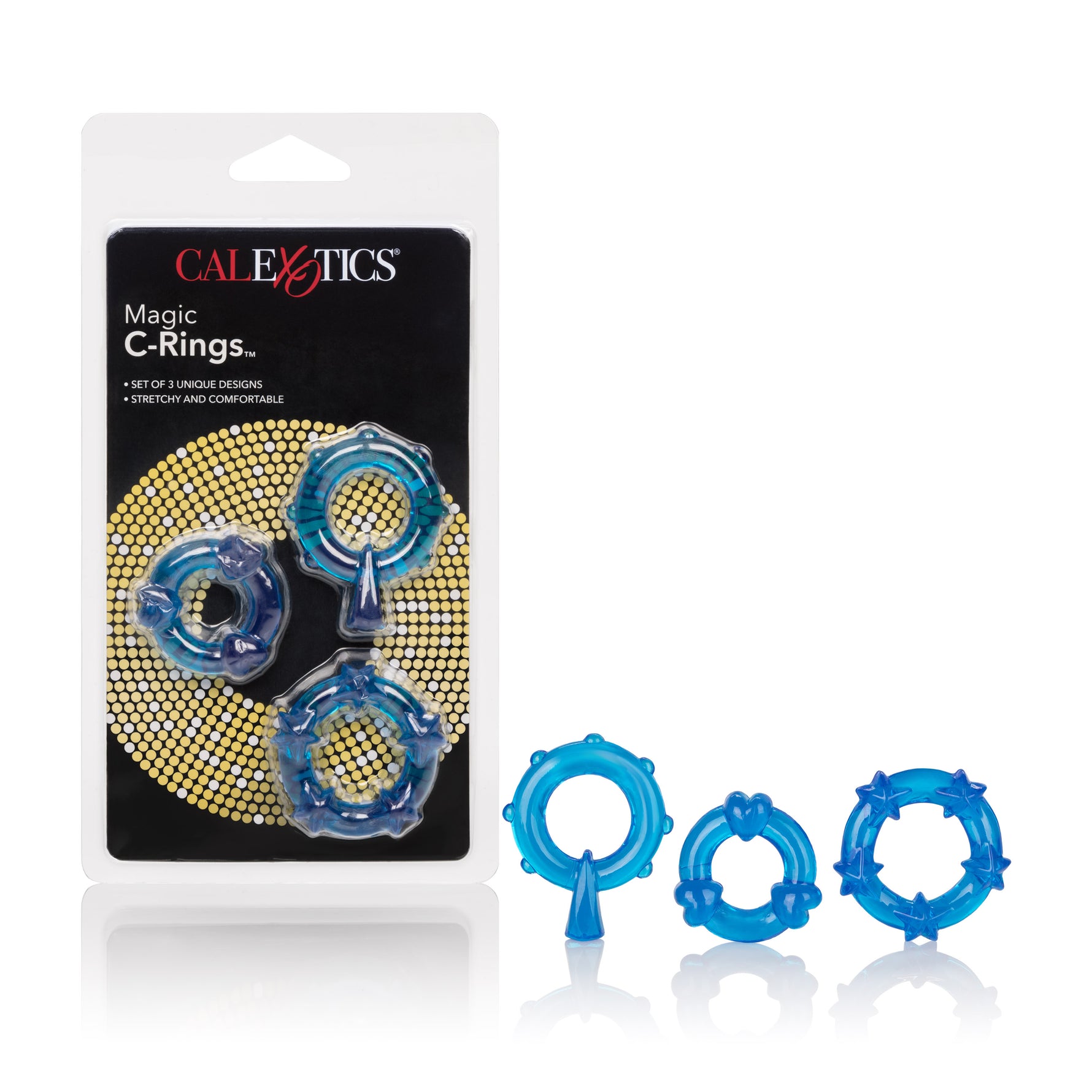CalExotics Magic C-Rings - Blue — blue cock ring at Stuffgoodies