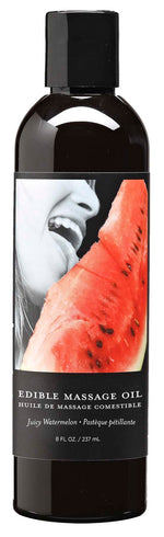Earthly Body Edible Massage Oil - Watermelon - 8 Fl. Oz. — intimate product at Stuffgoodies