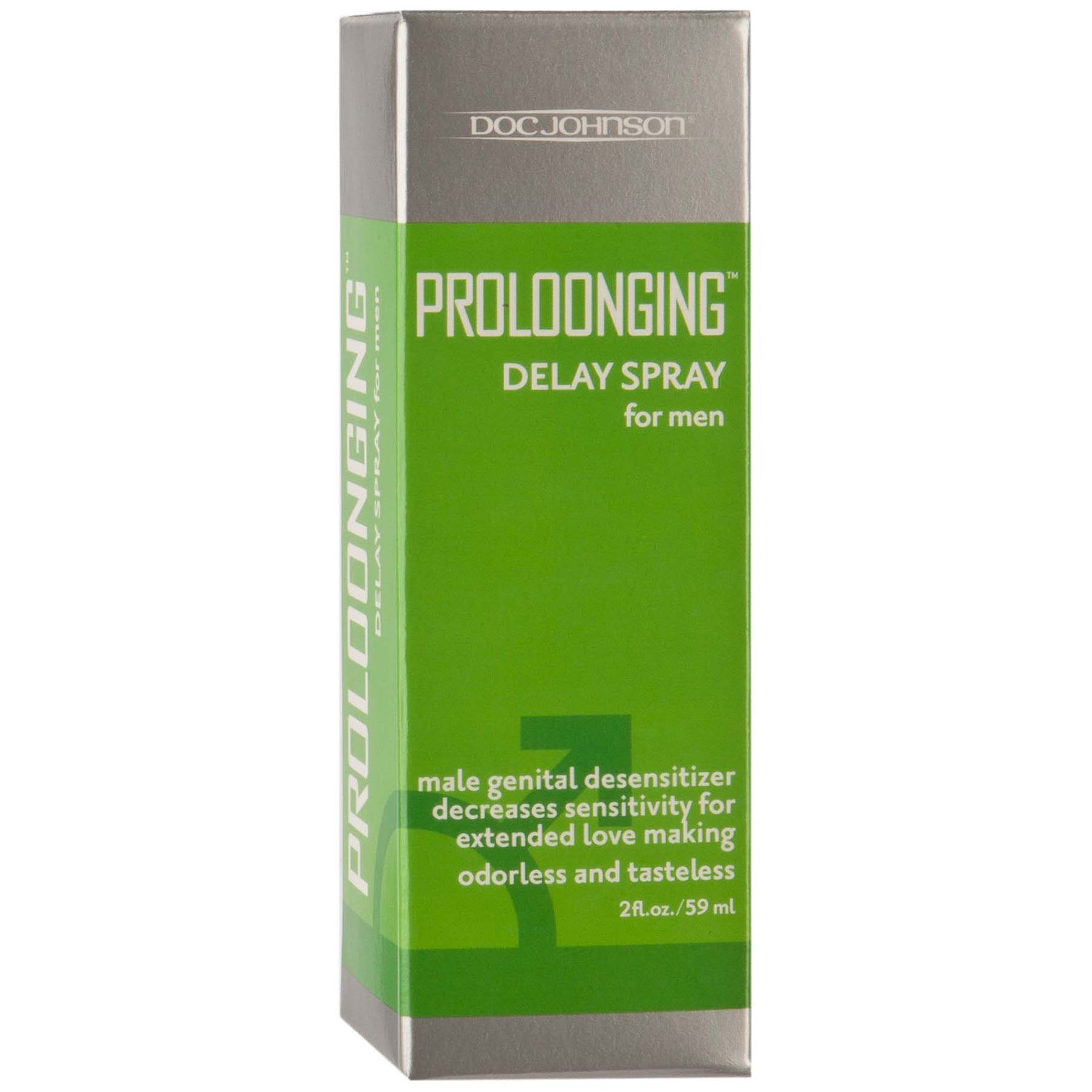 Doc Johnson Proloonging Delay Spray for Men - 2 Fl. Oz. - Boxed — intimate product at Stuffgoodies