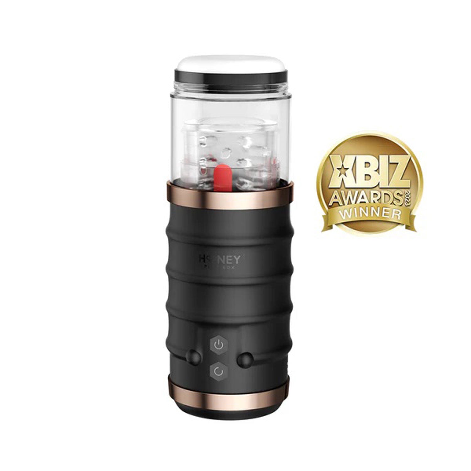 Honey Play Box — Warrior Thrusting Male Masturbator - Black (H-AC-22-868BL)