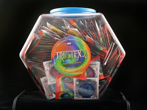 Paradise Marketing — Trustex Assorted Colors Lubricated Condoms - 288 Piece Fishbowl (AL-1010D)