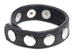 "Cock Gear Leather Speed Snap Cock Ring - Black STR-AG845-BLK"