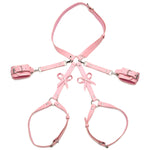 XR Brands — Bondage Harness With Bows - Medium/large - Pink (STR-AH089-ML)