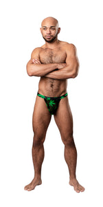 "Hazy Dayz Micro Thong - Large/x-Large - Pot Leaf MP-433294PLLXL"