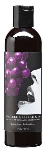 Earthly Body Edible Massage Oil - Grape - 8 Fl. Oz. — intimate product at Stuffgoodies