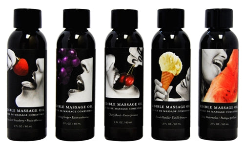 Earthly Body Edible Massage Oil - 25 Count Display - 2 Fl. Oz. Bottles - Assorted Flavors — intimate product at Stuffgoodies