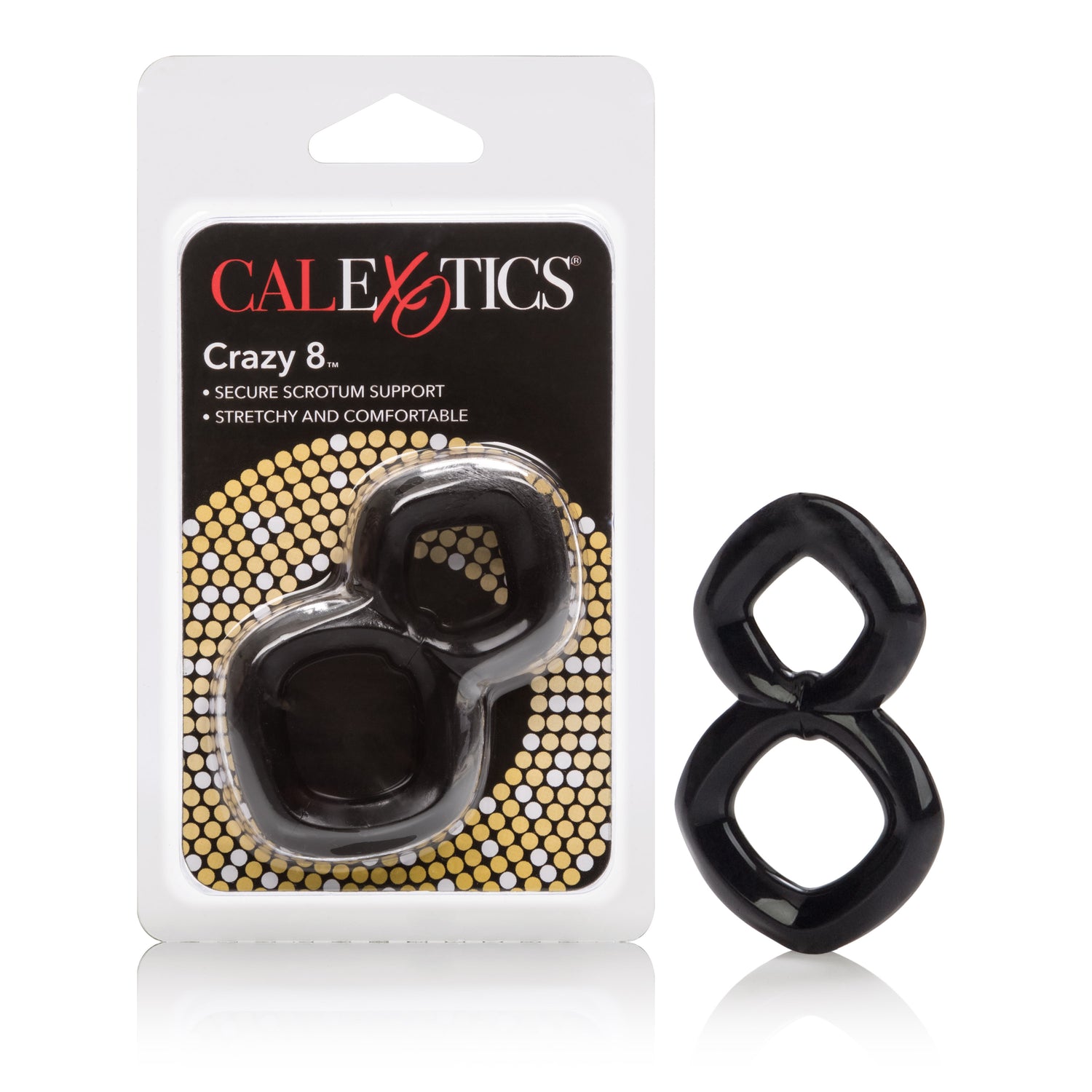 CalExotics Crazy 8 Ring - Black — black cock ring at Stuffgoodies