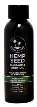 Earthly Body Hemp Seed Massage and Body Oil - Guavalava 2 Fl. Oz/ 60ml — intimate product at Stuffgoodies