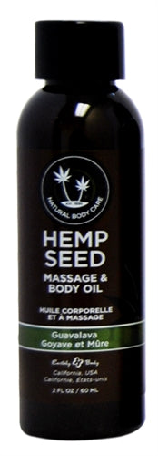 Earthly Body Hemp Seed Massage and Body Oil - Guavalava 2 Fl. Oz/ 60ml — intimate product at Stuffgoodies