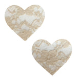 Neva Nude Nude Toffee Lace I Heart U Pasties — intimate product at Stuffgoodies