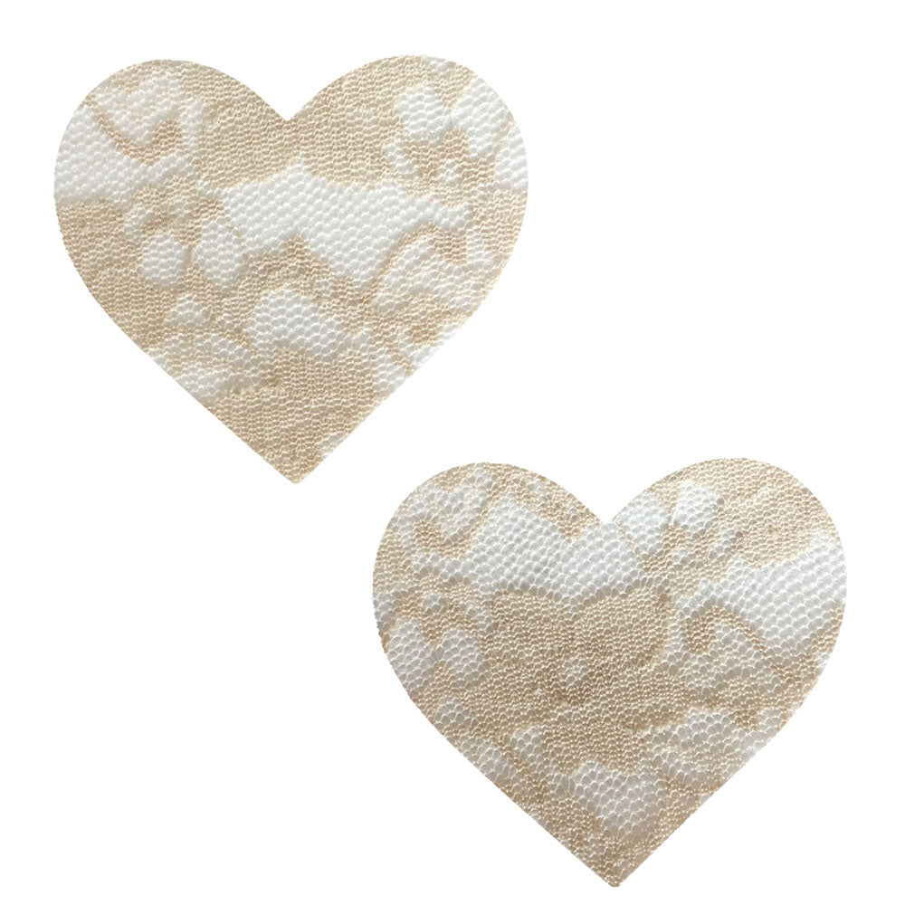 Neva Nude Nude Toffee Lace I Heart U Pasties — intimate product at Stuffgoodies