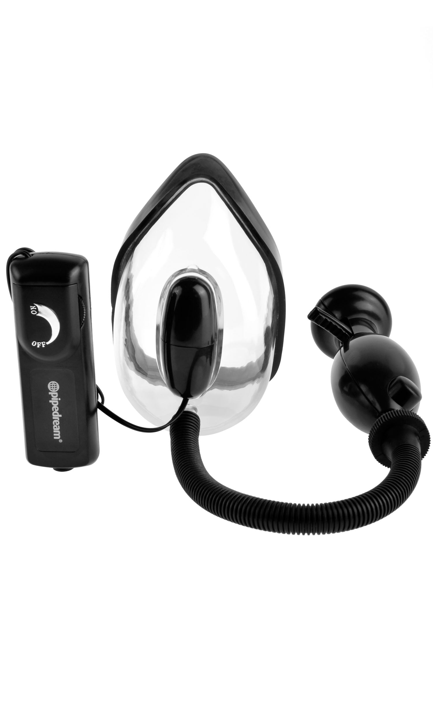 Pipedream Fetish Fantasy Extreme Vibrating Pussy Pump — clear clitoral stimulator at Stuffgoodies