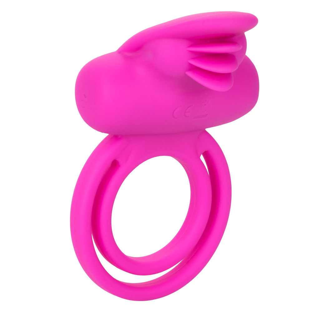 CalExotics Silicone Rechargeable Dual Clit Flicker Enhancer — cock ring at Stuffgoodies