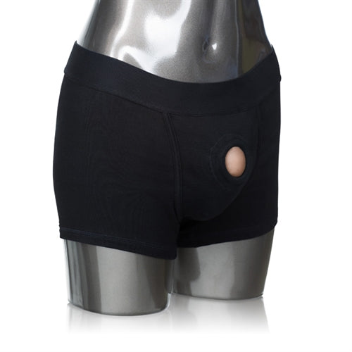 CalExotics Packer Gear Boxer Brief Harness - Extra Small/small - Black — black dildo at Stuffgoodies