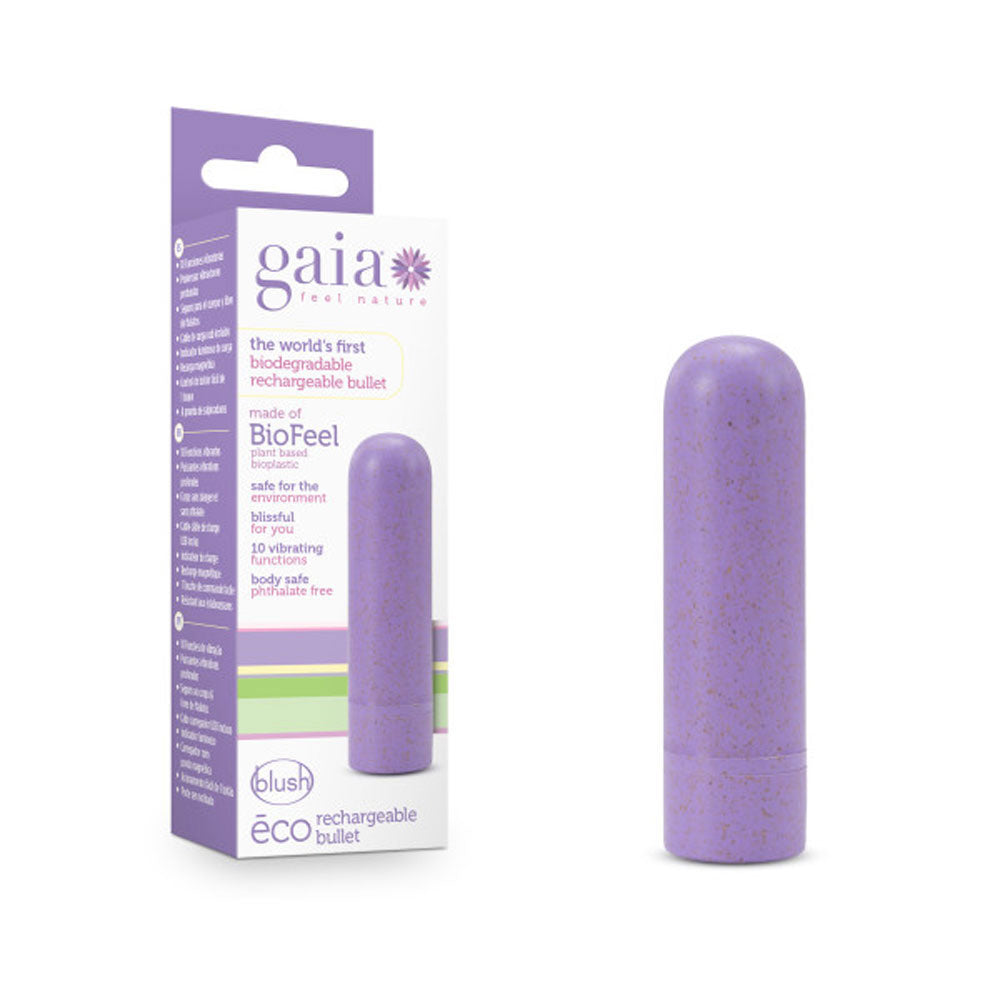 Blush Gaia - Eco Rechargeable Bullet - Lilac — bullet vibrator at Stuffgoodies