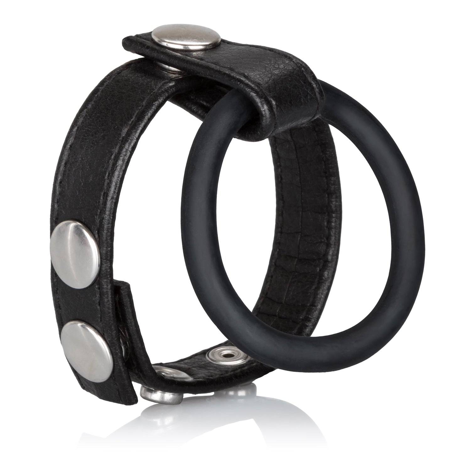 CalExotics Medium Leather Ball Spreader — cock ring at Stuffgoodies