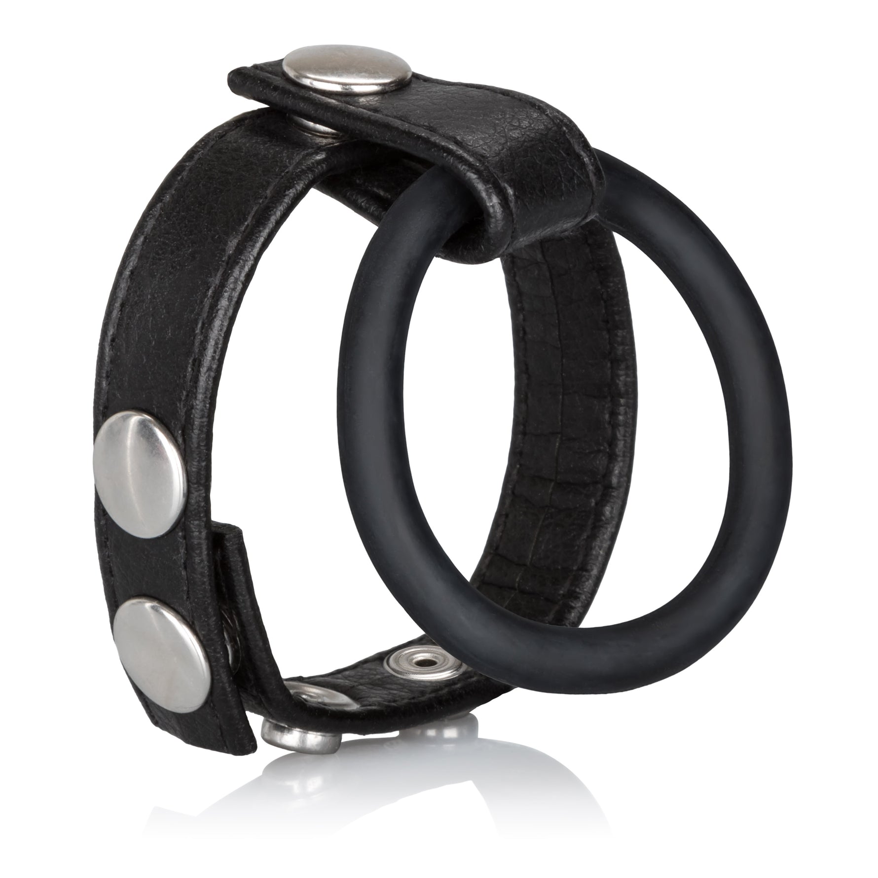 CalExotics Medium Leather Ball Spreader — cock ring at Stuffgoodies