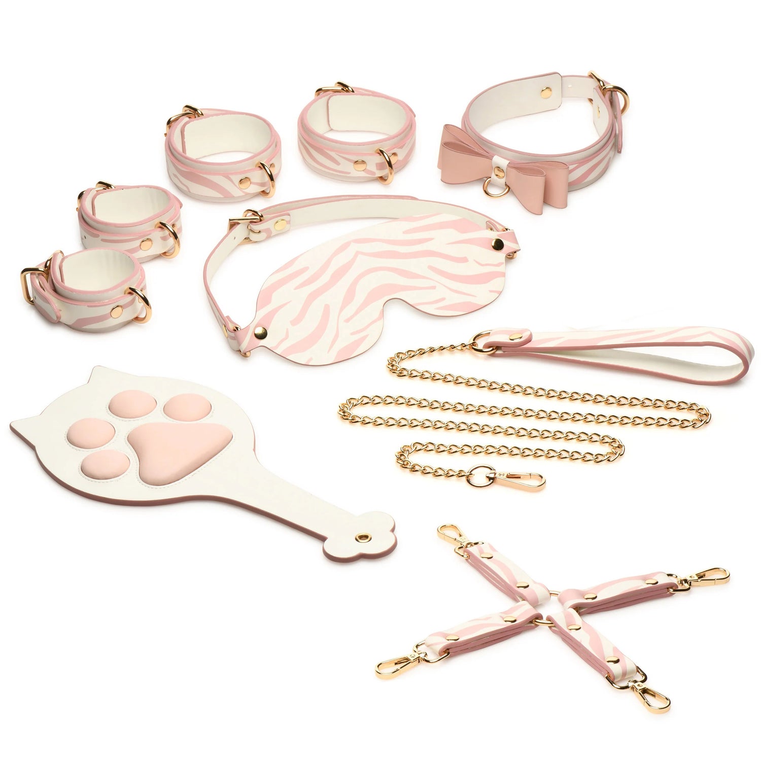 XR Brands — Pink Kitty Bondage Set - White/pink (MS-AH301)